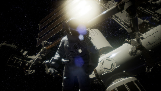 阿姆斯特朗国际站外的宇航员太空行走这幅图像的元素由美国宇航局提供国际站外的宇航员太空行走背景