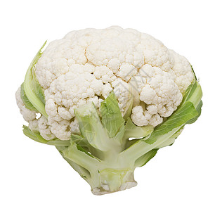 花椰菜头白色背景上分离图片