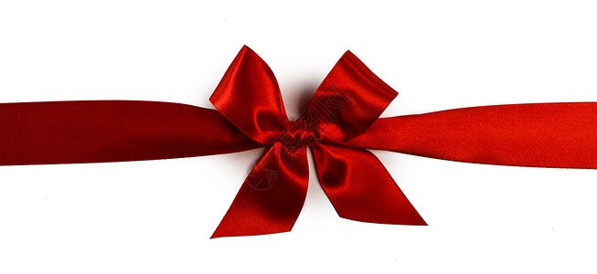 红色礼品弓隔离白色背景上红色礼物蝴蝶结白色上背景图片