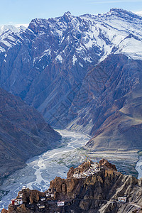 鲁斯蒂卡尔喜马拉雅山脉宗教高清图片