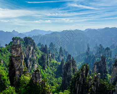 中国著名旅游景点湖南武陵源张家界石柱崖山张家界山脉,中国图片