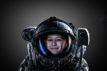 飞行头盔地球上太空中的小男孩宇航员这幅图像的元素由美国宇航局提供探索外层设计图片
