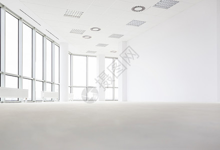 新办公室空走廊的内部背景图片