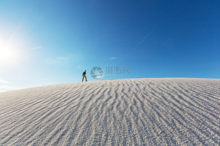 寻常的白色沙丘白沙纪念碑新墨西哥美国图片