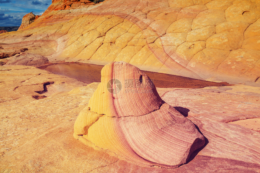 美国犹他州的砂岩地层美丽的寻常的风景活珊瑚颜调图片