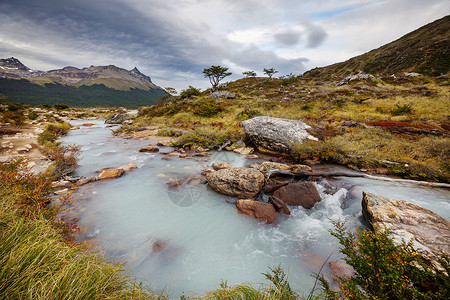 阿根廷南部的巴塔哥尼亚景观背景图片