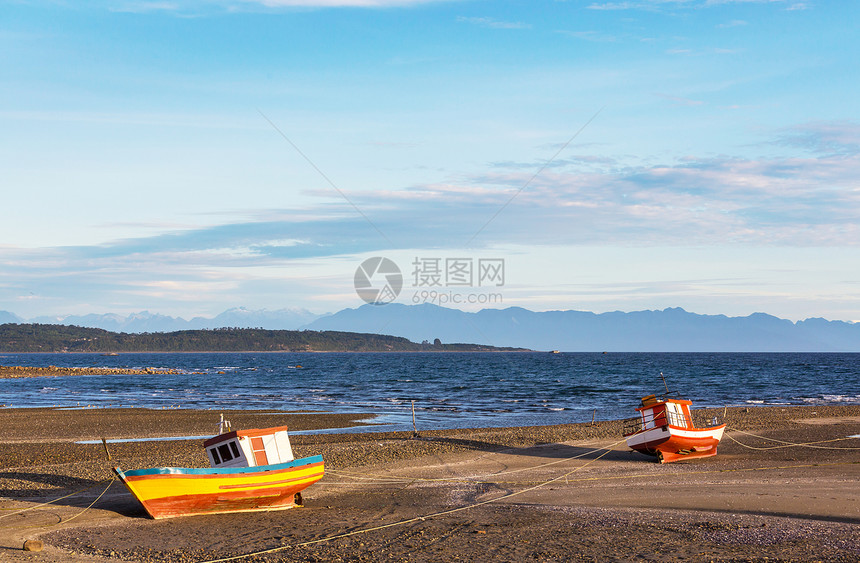 太平洋海岸沿克拉特拉南,巴塔哥尼亚,智利图片