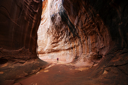 徒步狭槽地质学旅游业高清图片
