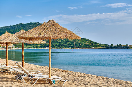 希腊西索尼亚托罗尼美丽的海滩高清图片