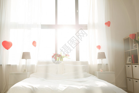 舒适,室内浪漫的约会舒适的卧室装饰情人节舒适的卧室装饰情人节图片
