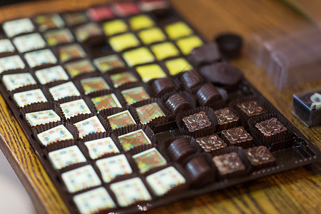 糖果生产行业糖果店的巧克力糖果糖果店的巧克力糖果背景图片