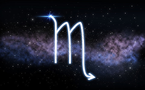 星星符号占星术占星术天蝎座星座黑暗的夜空与恒星星系背景夜空星系上的天蝎座星座背景