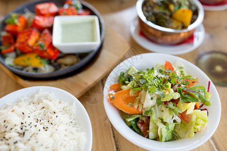 食物,南亚美食,烹饪烹饪蔬菜沙拉碗印度餐厅印度餐厅碗里的蔬菜沙拉图片