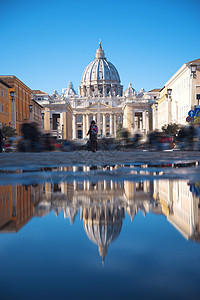 梵蒂冈彼得教堂背景图片