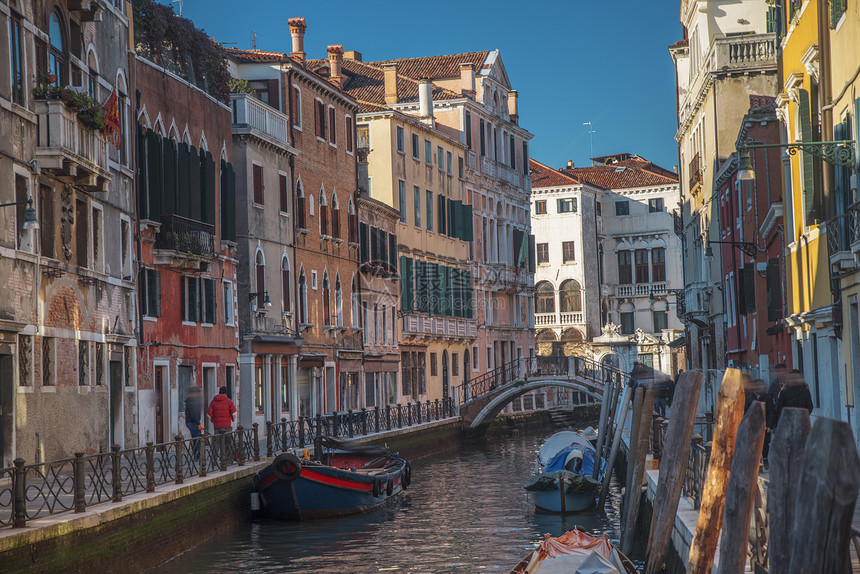 威尼斯市的水道意大利图片