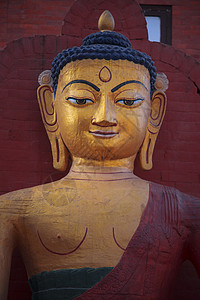 威桑布纳特黄金佛像加德满都,尼泊尔图片