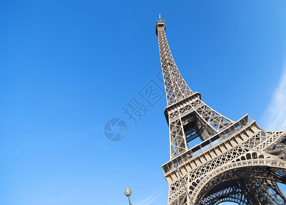 法国巴黎著名埃菲尔铁塔的美丽景色背景图片
