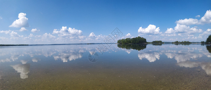 奥特姆明斯克海白俄罗斯的湖泊背景