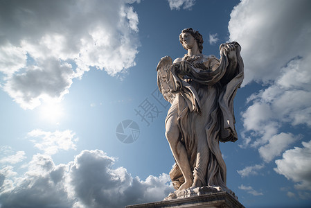 安吉尔桥上的雕像罗马意大利图片
