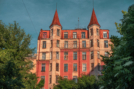 彼得堡市的房子俄罗斯图片