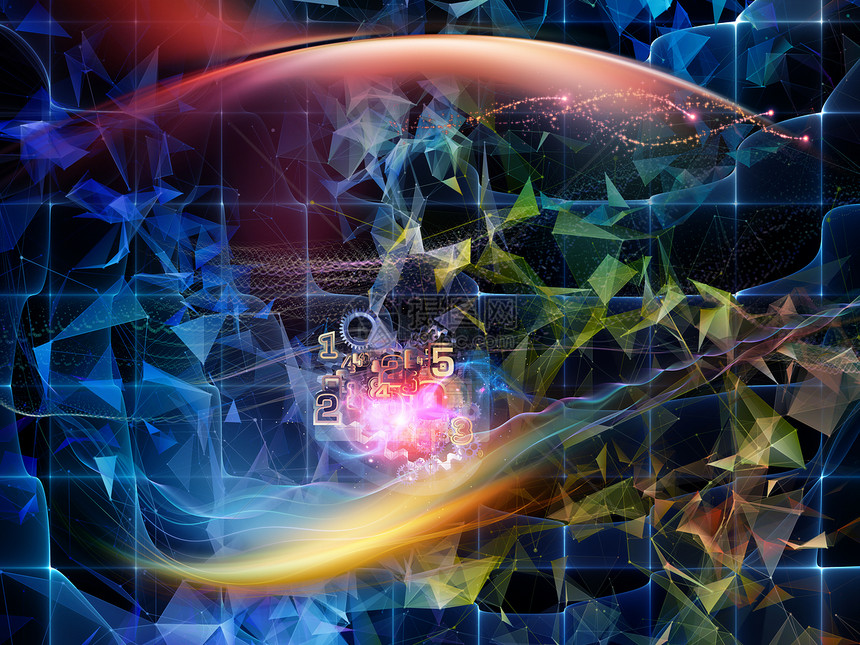 数字梦想系列视觉上吸引力的背景,由技术背景虚拟可视化件制成,用于科学教育计算机现代技术方的工作图片