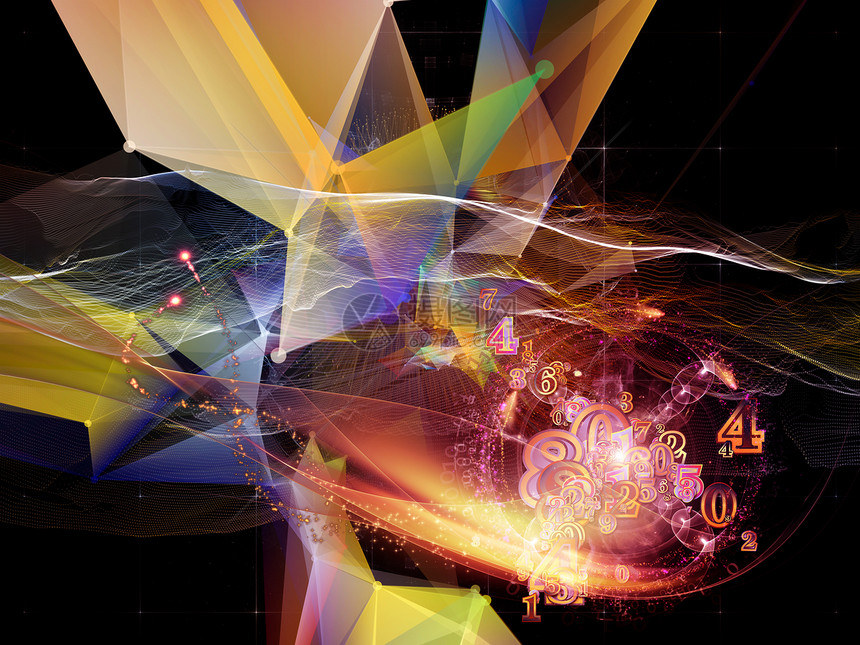 数字梦想系列技术背景的成与虚拟可视化件适合科学教育计算机现代技术项目的背景图片