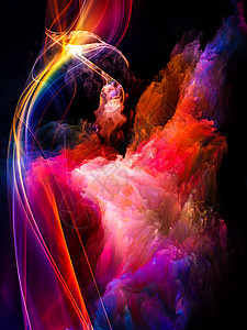 音乐系列的颜色音乐符号色彩绘画表演艺术音乐声音创造力方的相互作用背景图片
