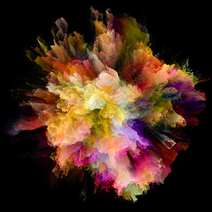 色彩情感系列创造地安排色彩爆发飞溅爆炸个隐喻的,想象,创意艺术图片