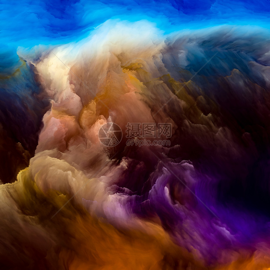 永远的山可能的星球系列抽象的背景,由充满活力的色调梯度艺术,创意的图片