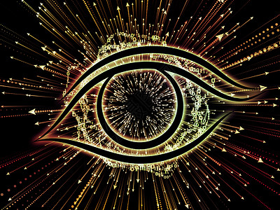 知识系列的眼睛由眼睛图标箭头成的艺术抽象爆发科学教育现代技术的上图片