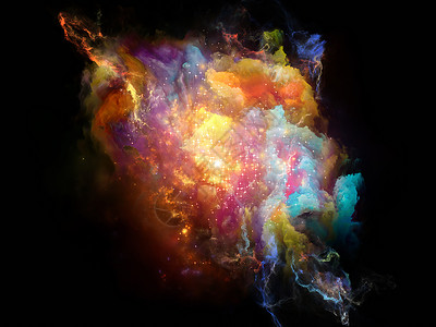 彩色星云宇宙花系列视觉上令人愉悦的构图,丰富多彩的纹理作品的艺术,创造力想象力背景图片