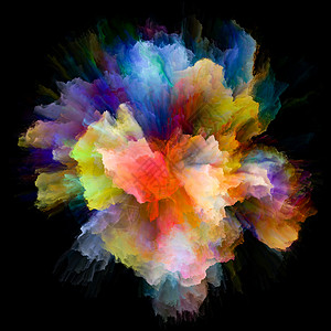 色彩情感系列视觉愉悦的色彩合爆发飞溅爆炸的作品的想象力,创意艺术图片