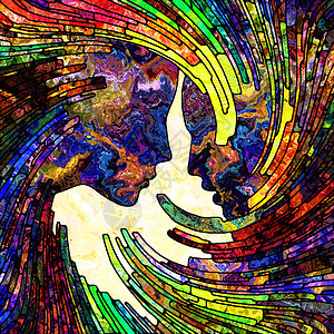 螺旋系列彩色碎片彩色璃漩涡图案的成色彩创意艺术想象的上图片
