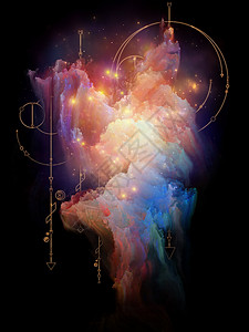 柏拉图式固体自的数学柏拉图式系列抽象分形星云神秘符号关于内自,占星术,神秘,巫术,魔法及其符号背景