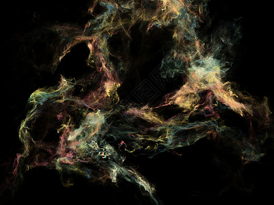 抽象星云高分辨率分形噪声渲染用于艺术背景图片