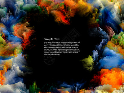 云形边框素材框架绘画系列用于文本放置的抽象数字颜色边框背景