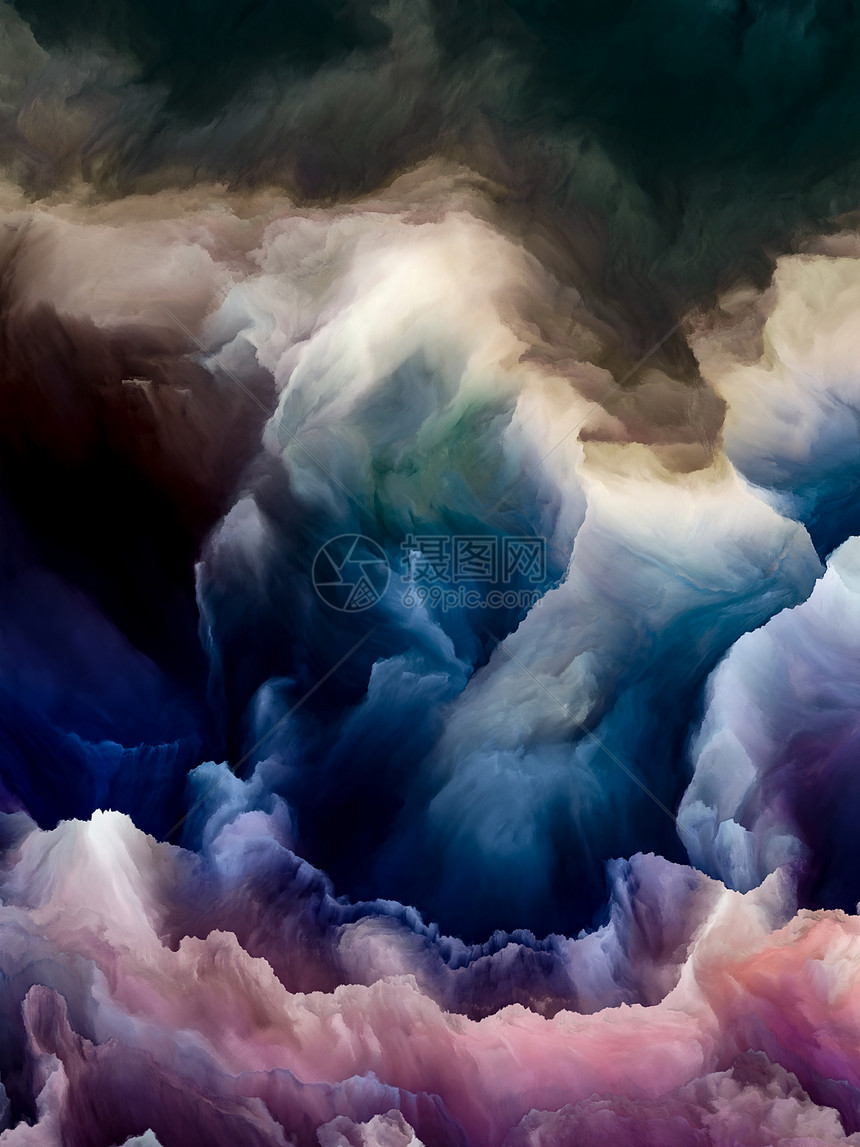 永远的山可能的星球系列抽象的背景,由充满活力的色调梯度艺术,创意的图片