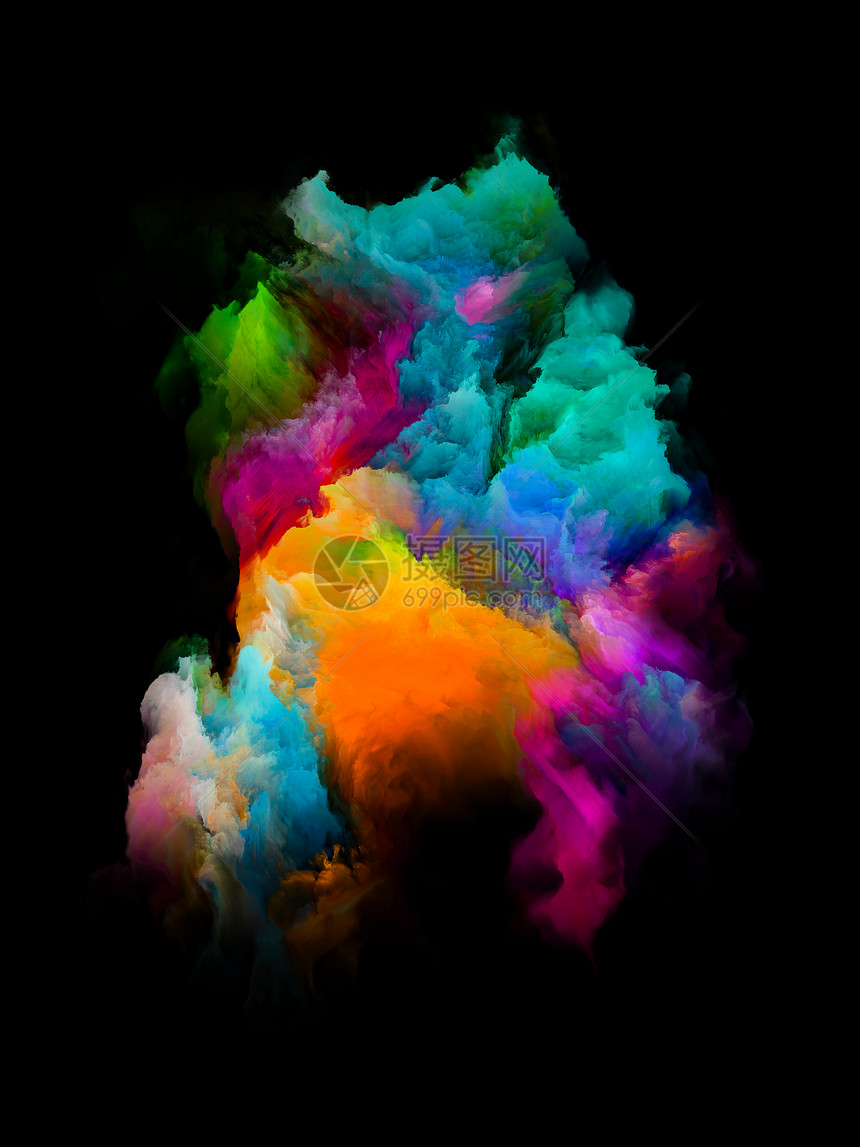 油漆颗粒系列成充满活力的色调梯度项目的艺术,创造力图片