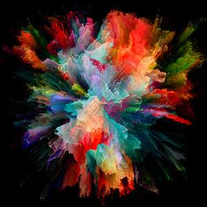 色彩情感系列色彩的构成爆发飞溅爆炸的想象力创造力艺术图片