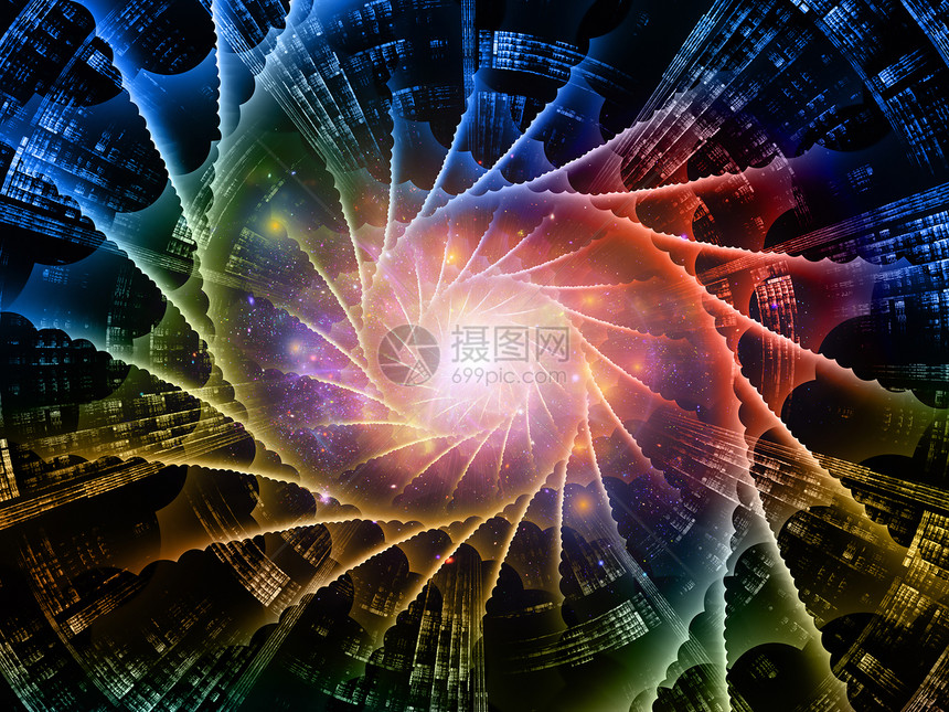 内部工作系列信息技术数学教育学科虚拟网格分形齿轮的背景图片