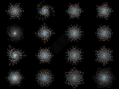 分子模式系列用于科学教育的螺旋几何结构图片