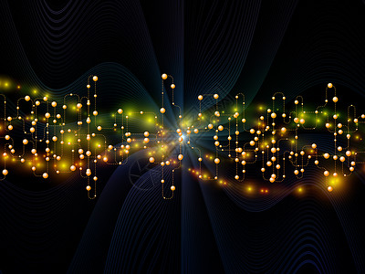 数字通信互联网未来技术的抽象网络光分形元素成图片