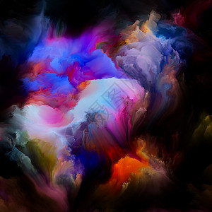 彩绘云系列创造力艺术的上,彩色样本融合成抽象高清图片