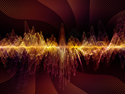 波函数序列彩色正弦振动光分形元素声均衡器音乐谱量子概率等上的背景图片