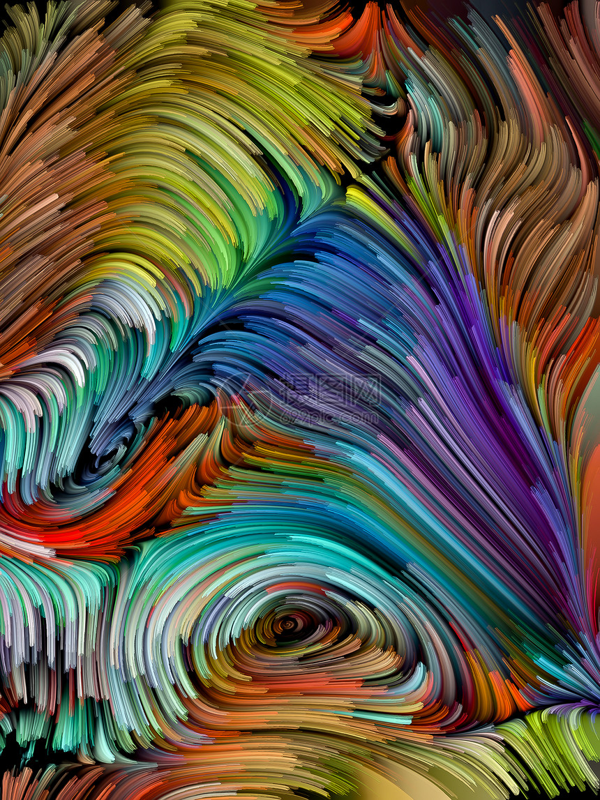 充满活力的色彩漩涡背景,抽象艺术,动态创意彩色漩涡系列图片