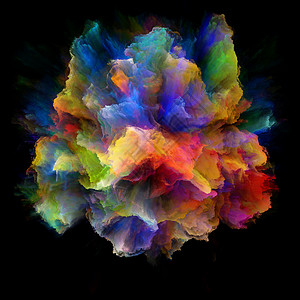 色彩情感系列创意编排的色彩爆发飞溅爆炸的想象力,创意艺术图片