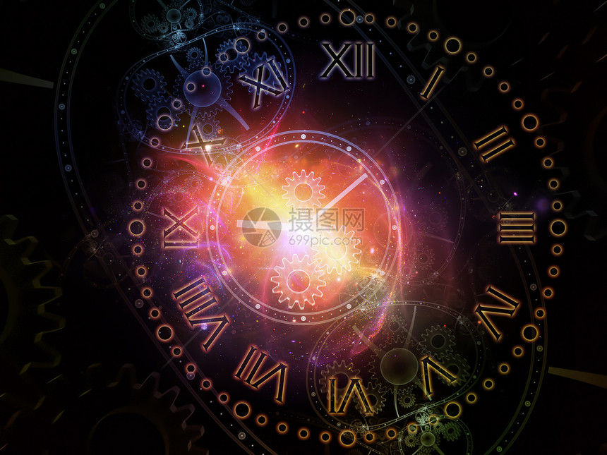时间相时间序列的孔科学教育现代技术项目的时钟刻度盘抽象元素的成图片