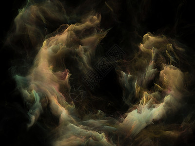 天文学科学学科的黑色背景上抽象星云结构图片
