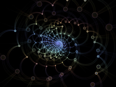 科学与教育学科抽象分子结构的螺旋几何背景图片