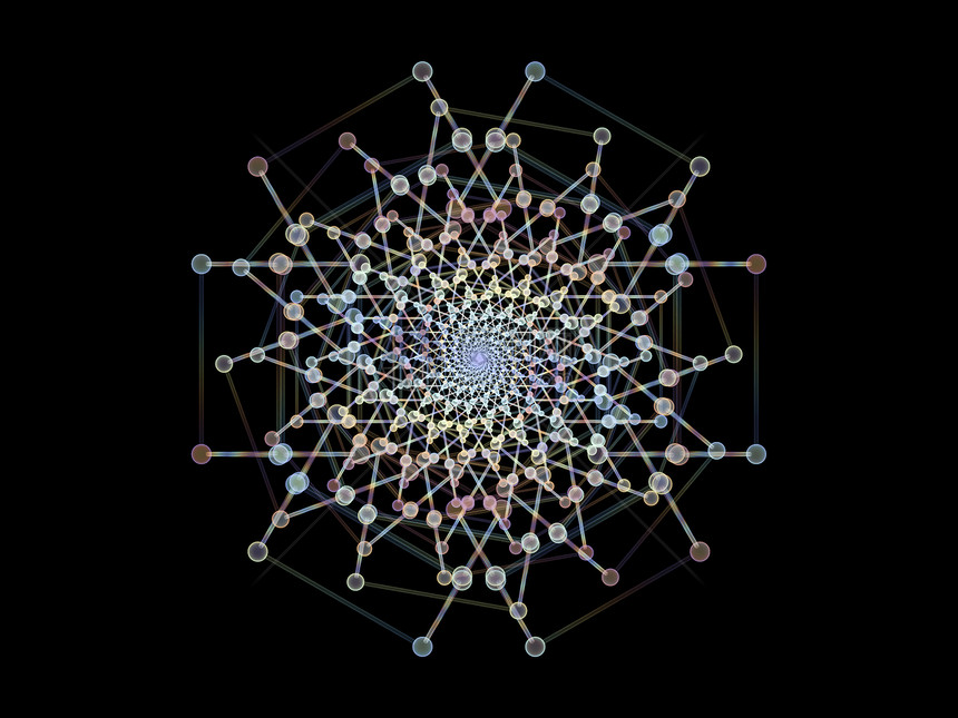 分子模式系列用于科学教育的螺旋几何结构图片